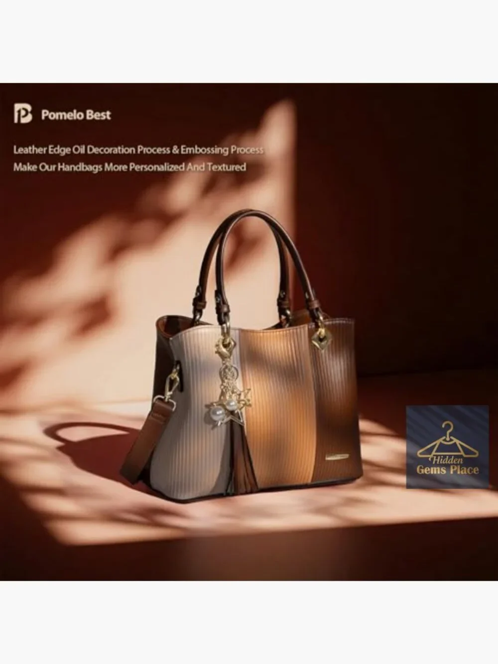 Satchel Tote Bag with Multiple Pockets Top Handle Shoulder Bag Ladies